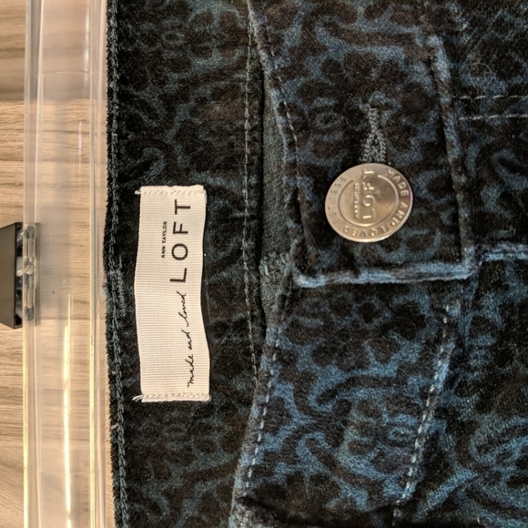 Ann Taylor Loft Women's Modern Skinny Velour Pants Size 0 - Picture 3 of 11